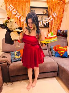 Red Satin Party Dress