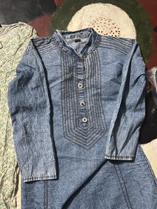 Boho Print Kurta with Tassel Detail