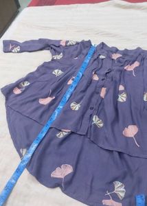 Purple Floral Print  top