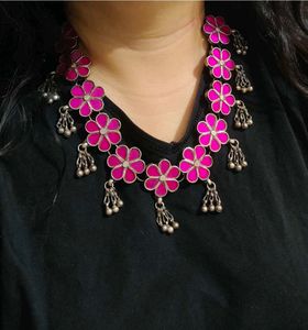Original glass handmade Flower Necklace set