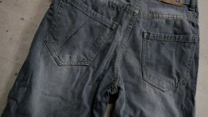Gray Wash Denim Jeans