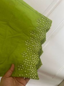 Vibrant Green Embellished Kurta Set