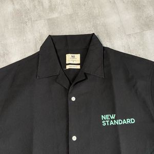 Men's Black Graphic Print Short Sleeve Shirt