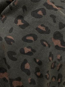 A Line Olive Leopard Cardigan