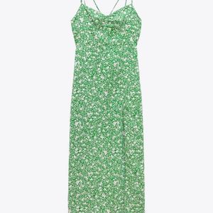 Zara New Celebs Bohemian Floral Midi Dress