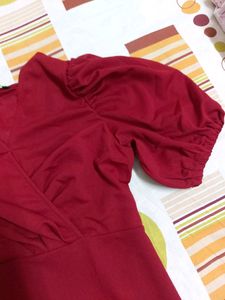Maroon Colour Dress, New With Tag, Partywear Dress