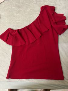 Chic One Shoulder Ruffle Top