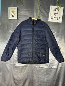 Mango Navy Puffer Jacket