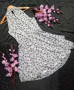 Chic Polka Dot Halter Dress