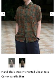Printed Cotton Ajrakh shirt