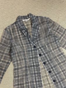 Sheer Plaid Blazer