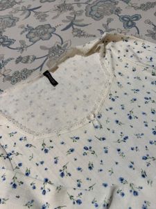 Cute Floral Long Sleeve Top
