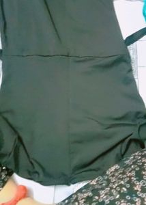 Elegant Green Gown with Pearl Detail