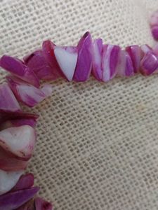 Chic Purple Chip Stone Necklace