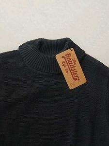 Men's Black Turtleneck Sweater