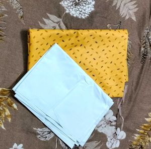 PRINTED YELLOW &amp; WHITE FABRIC
