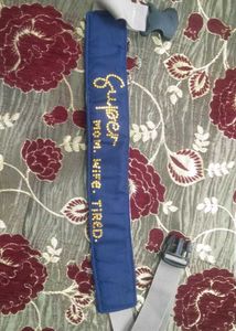 Baby Caring Bag With Handmade Stone Slogan Belt