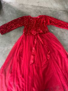 Sparkling Red Sequin Gown