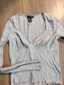 Forever 21 Ribbed Long Sleeve Top
