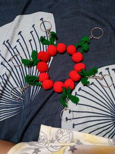 Cute crochet Cherry Keychain 🍒✨