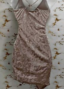Crushed Velvet Wrap Dress
