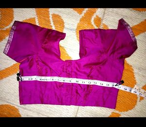 Magenta Silk Saree with Silver Border