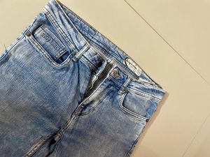 Men's Blue Washed Jeans