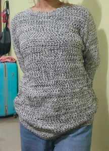 Chic Marled Knit Sweater