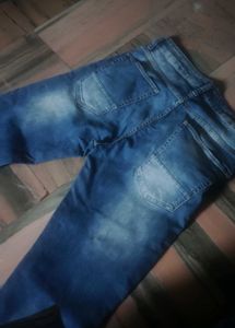 Stylish Distressed Blue Jeans