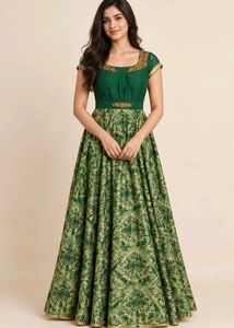 Beautiful Green Ethnic Gown