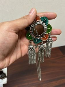 Boho Chic Floral Mirror Necklace
