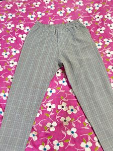 Grey Plaid Trousers