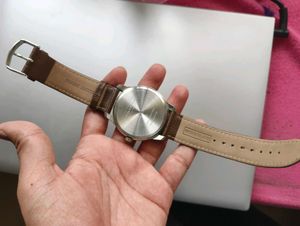 Classic Brown Leather Strap Watch