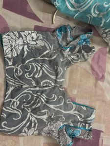 Blue/ silver Festive Saree