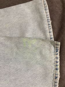 ZARA Light Wash Ripped Wide Leg Jeans