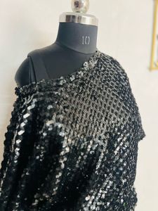 Sparkling Sequin One-Shoulder Top