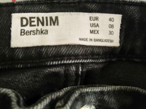 Black Denim Mini Skirt
