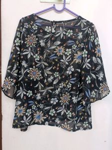 Black Floral 🌻Printed Top