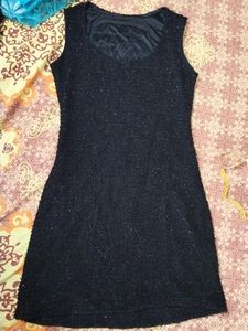 Black Bold Dress Sleeve Less