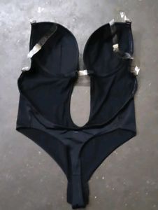 Black Low-Cut Bodysuit Shapewear
