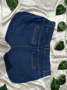 Denim Mid Blue Shorts.