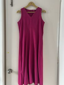 Elegant Magenta ALine dress