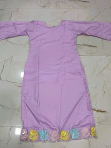 Light Purple Kurta Set with Dupatta 3pc L