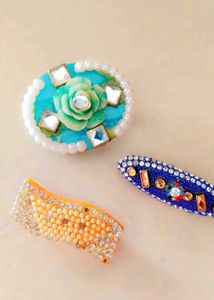 Set of 6 Embellished saree pin