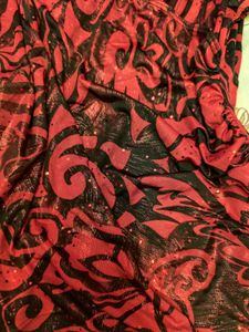 Red &amp; Black Sparkle Y2k Bell Sleeve Top