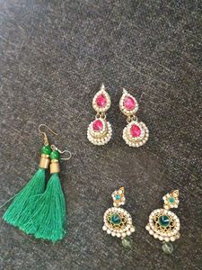Fancy Ear Rings 3pairs