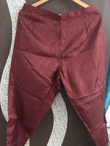 Elegant Brocade Suit - Rich Maroon &amp; Gold