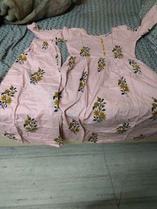 Pink Floral Kurta Set