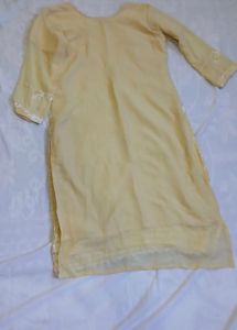 Creamy Light Yellow Suit Garara