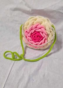 Crochet Rose Flower Bag